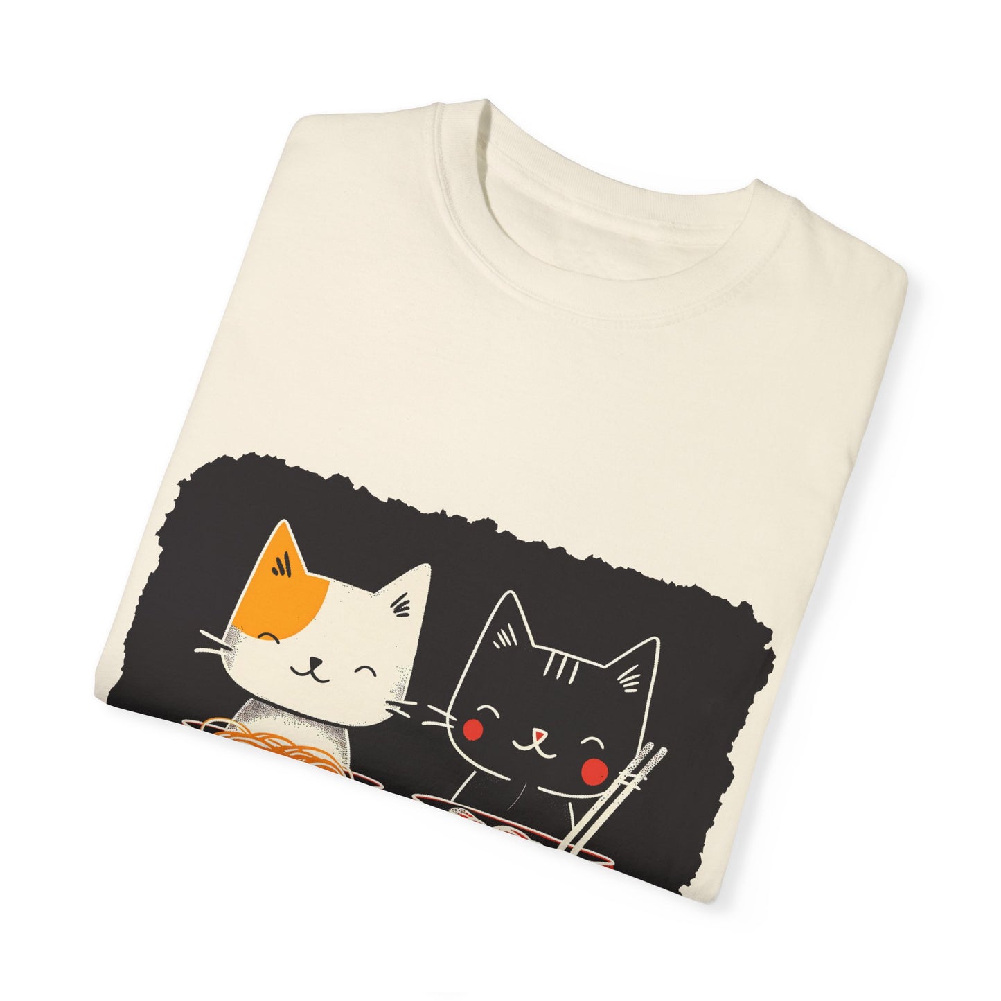 2 Cats Eating Ramen t-shirt