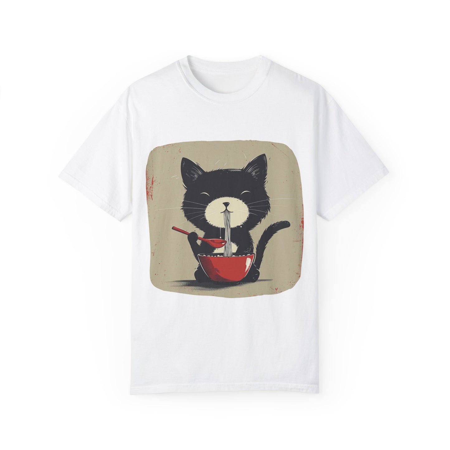 Cat Eating Ramen T-shirt