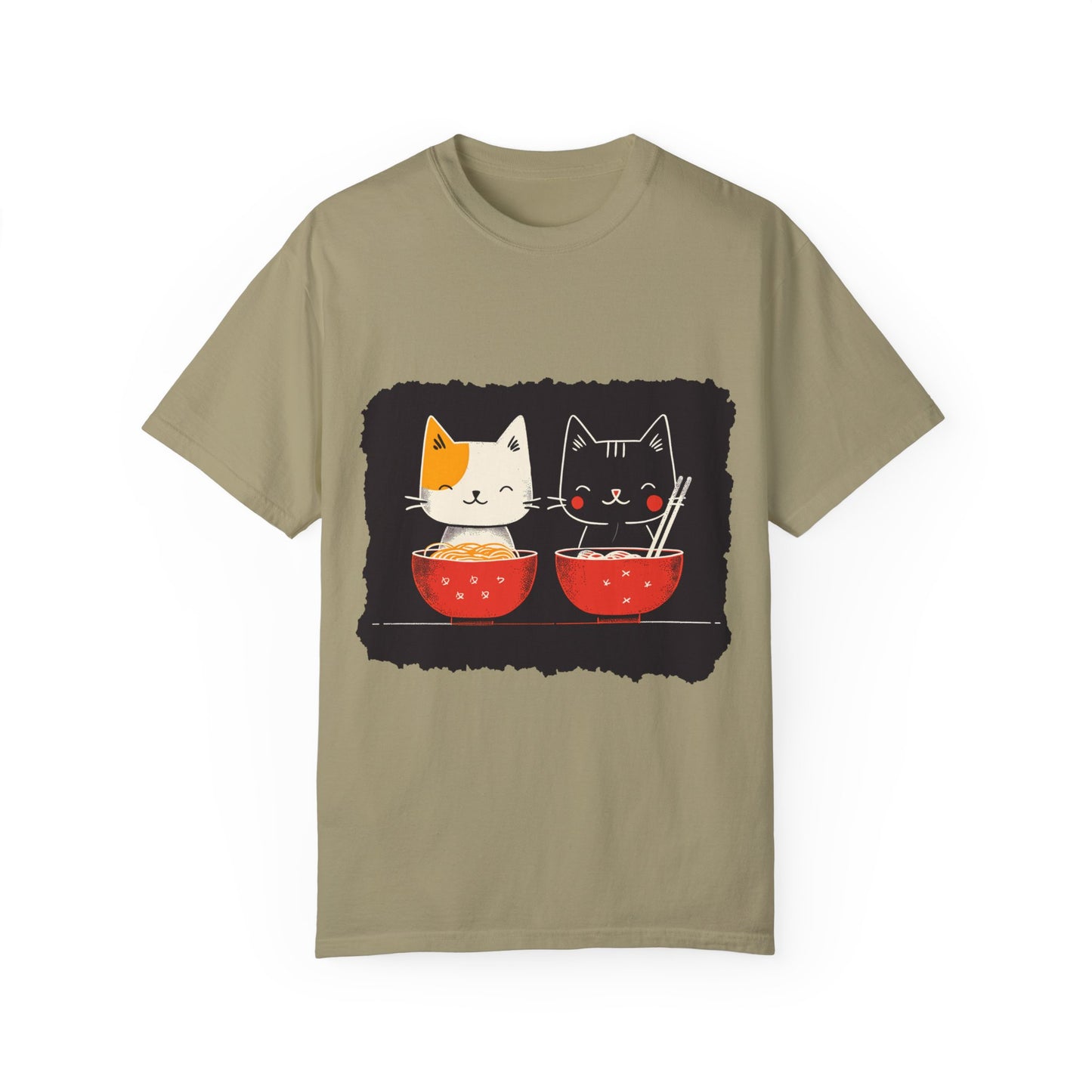 2 Cats Eating Ramen t-shirt