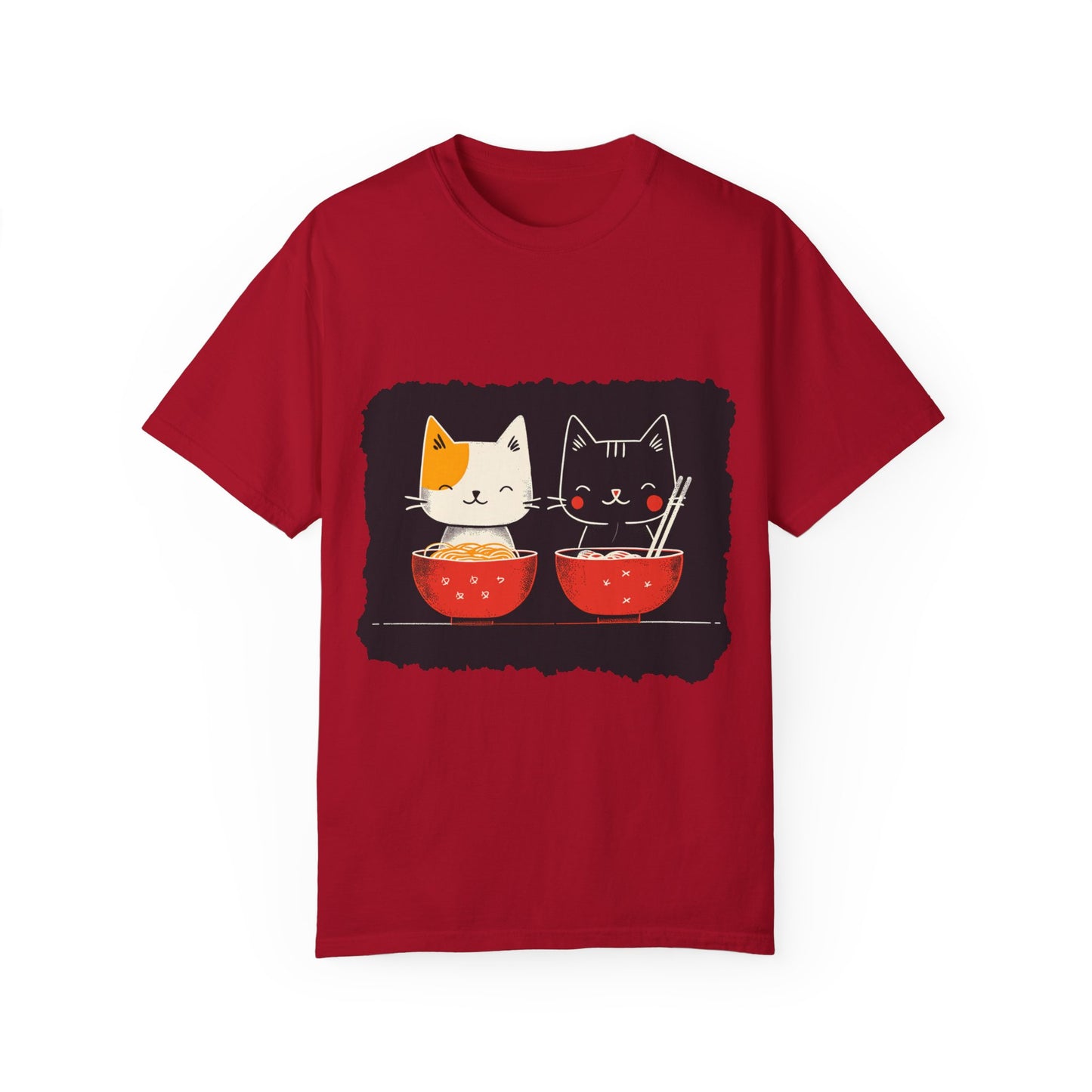 2 Cats Eating Ramen t-shirt