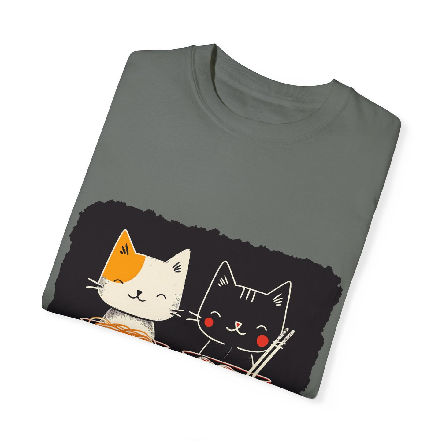 2 Cats Eating Ramen t-shirt