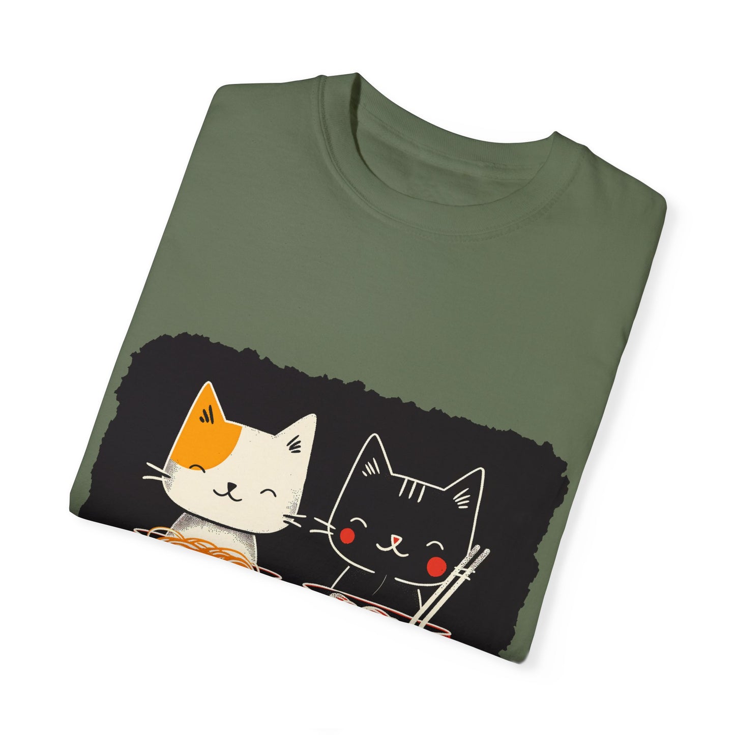 2 Cats Eating Ramen t-shirt