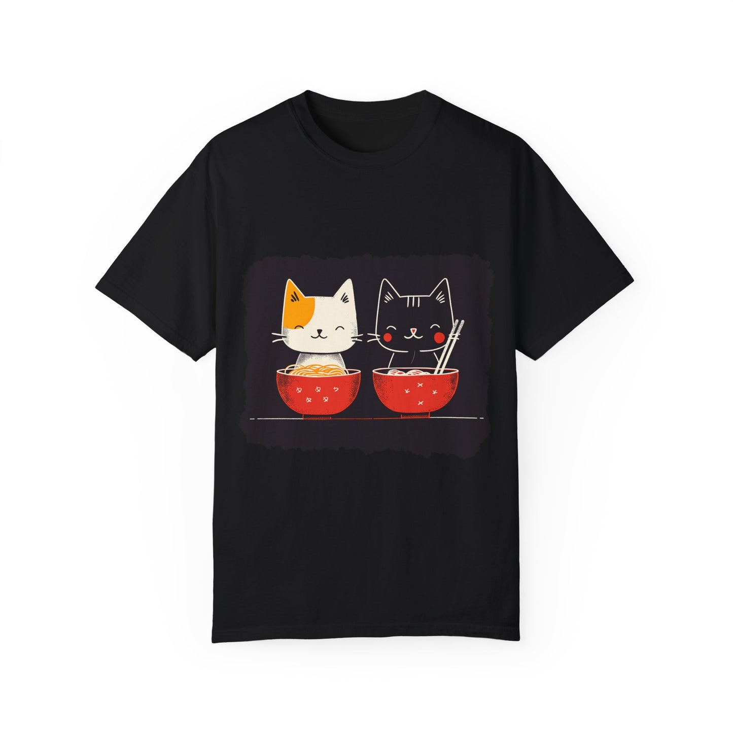 2 Cats Eating Ramen t-shirt