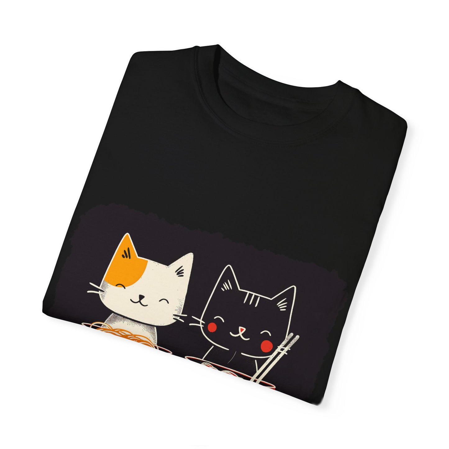 2 Cats Eating Ramen t-shirt