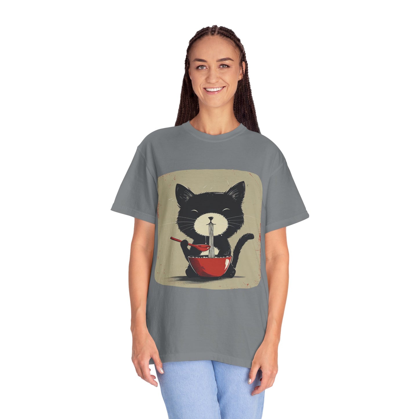 Cat Eating Ramen T-shirt