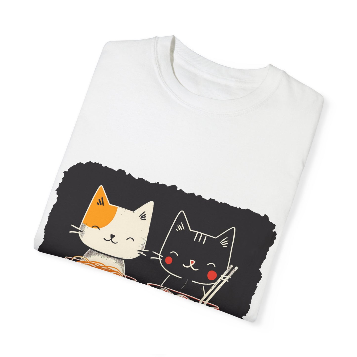 2 Cats Eating Ramen t-shirt