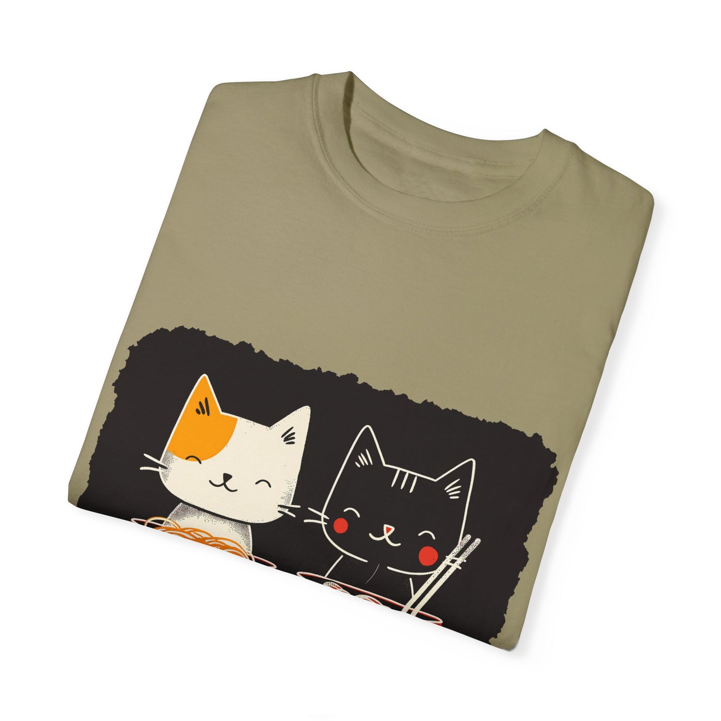 2 Cats Eating Ramen t-shirt