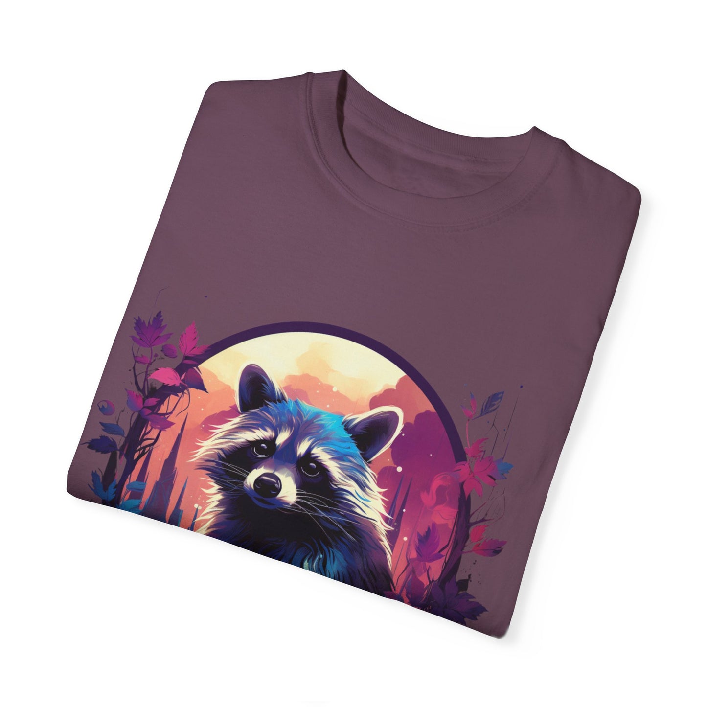 Raccoon, Cute, Purple, Shirt