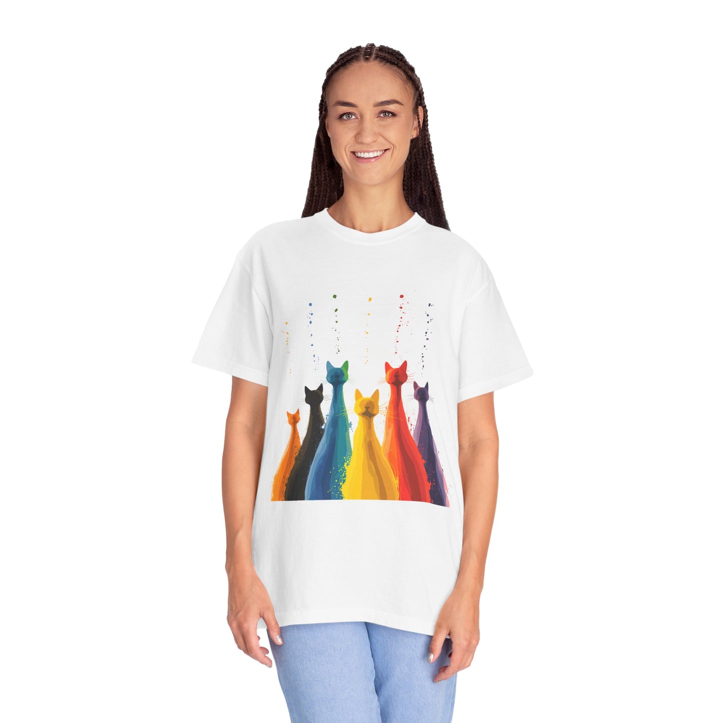 Cat Colorful Drip Shirt