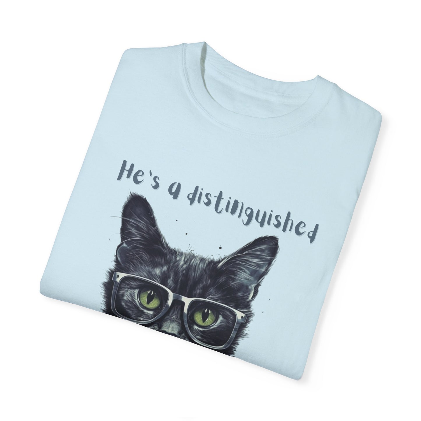 He's a distinguished gentleman. Cat shirt.