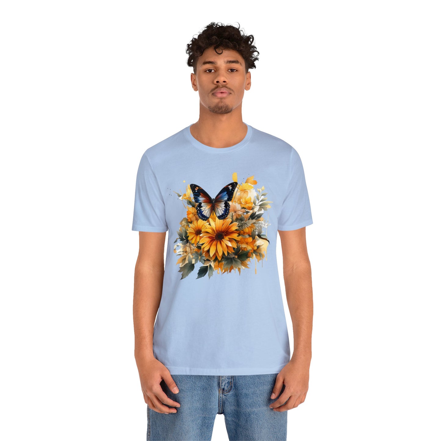 Butterfly sunflower shirt