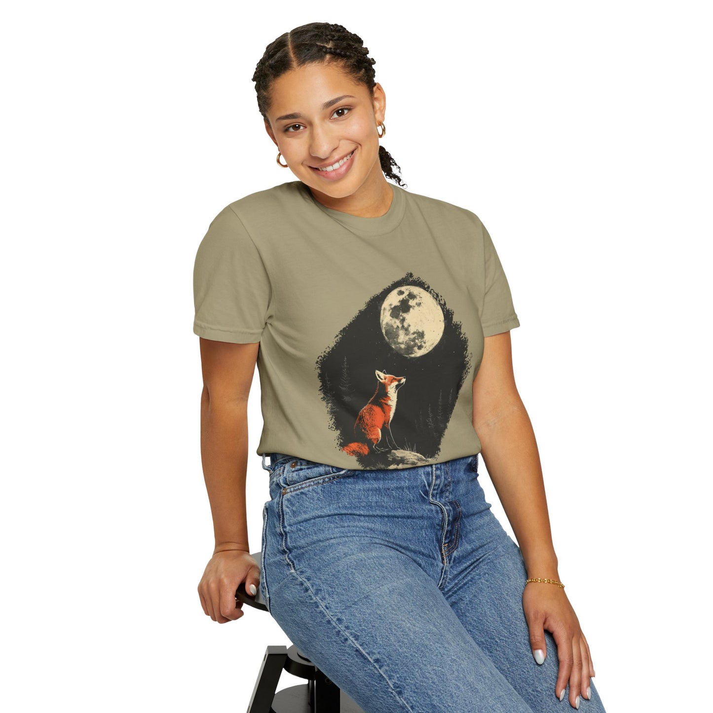 Fox under the moon shirt