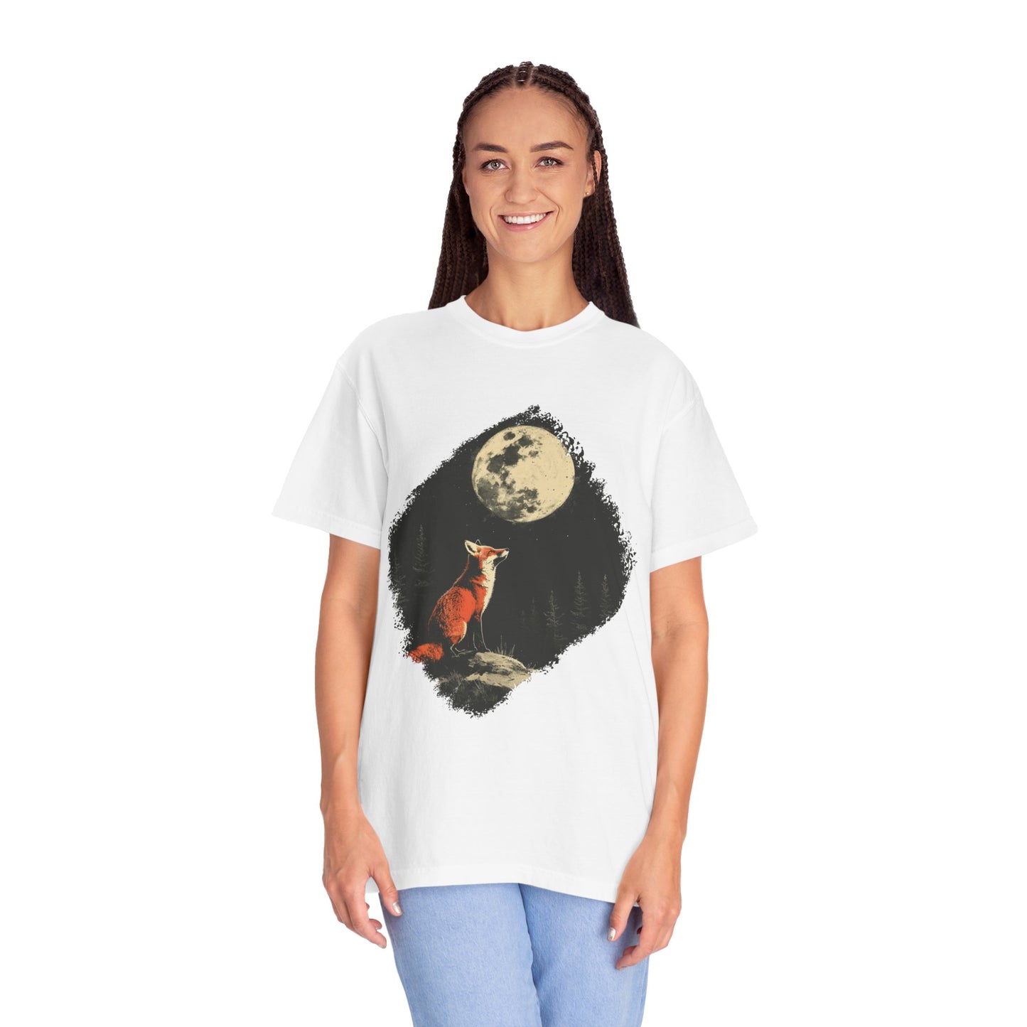 Fox under the moon shirt