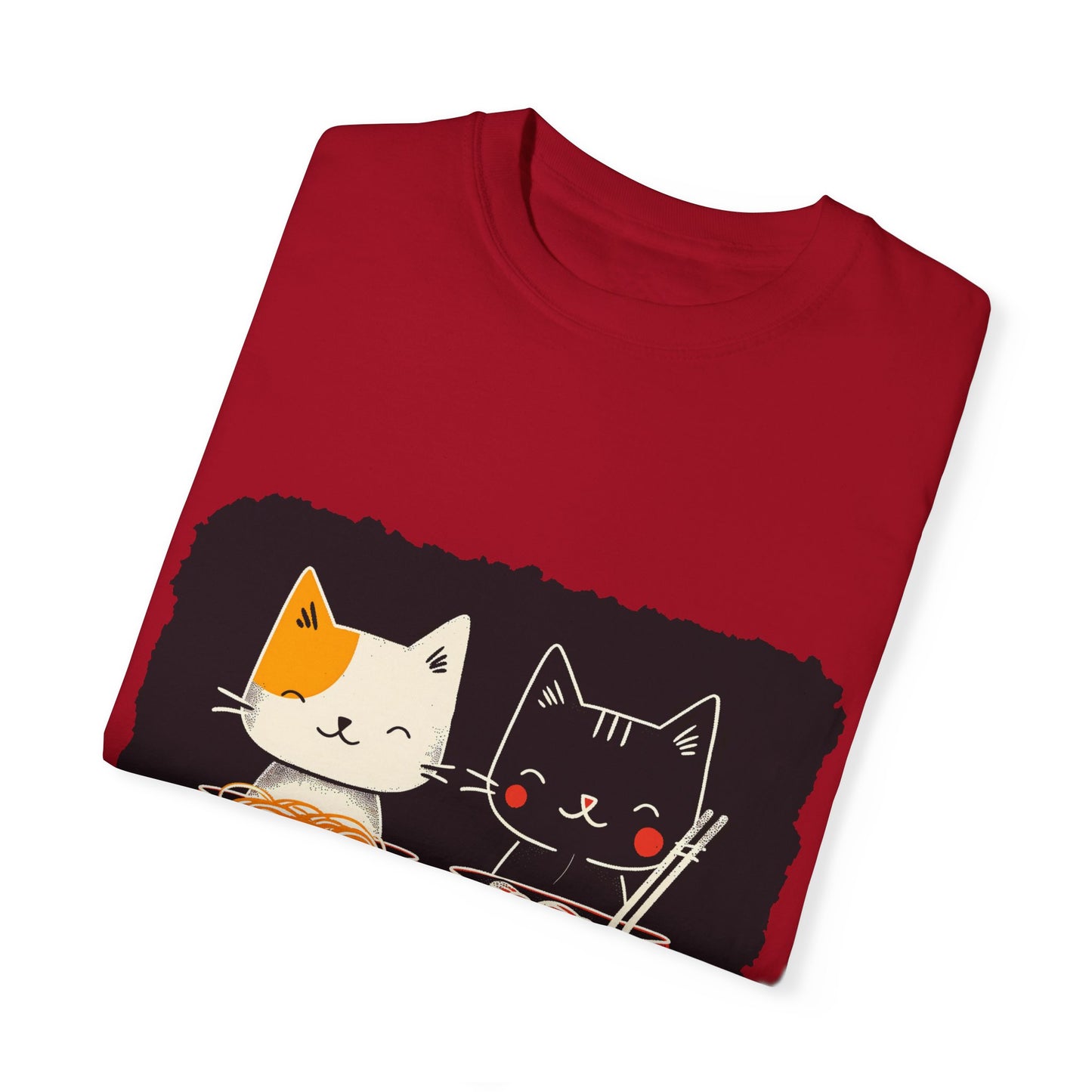 2 Cats Eating Ramen t-shirt