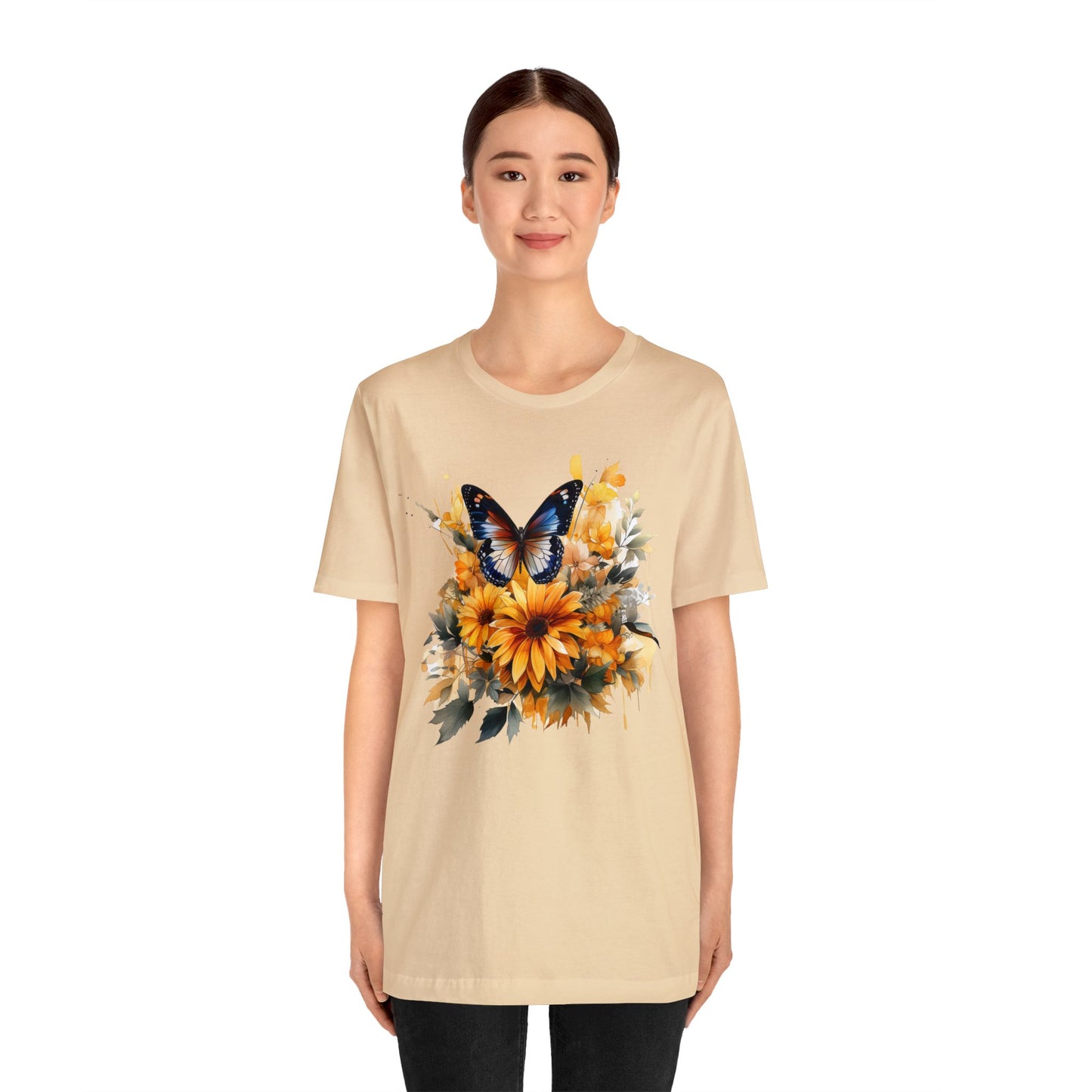 Butterfly sunflower shirt