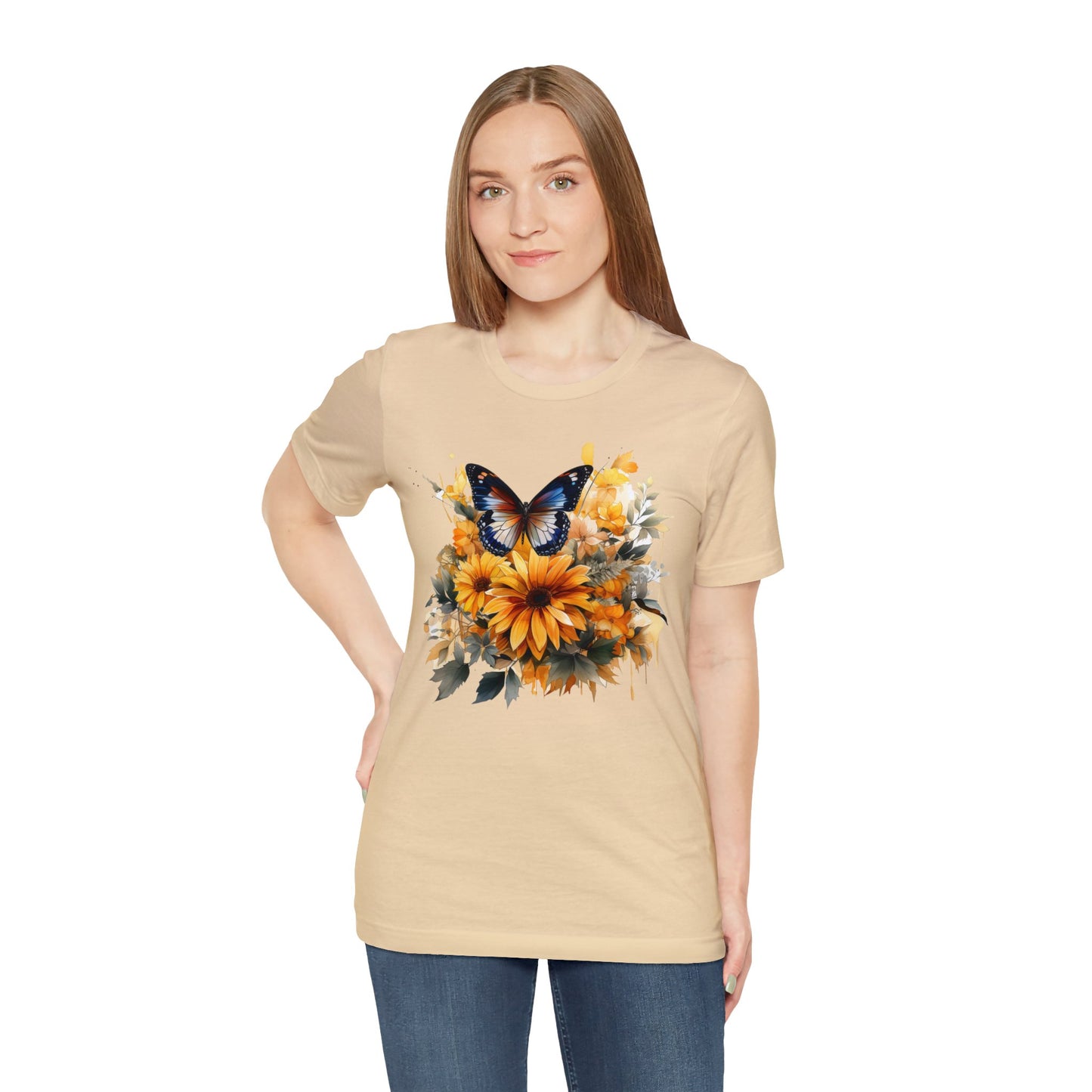 Butterfly sunflower shirt