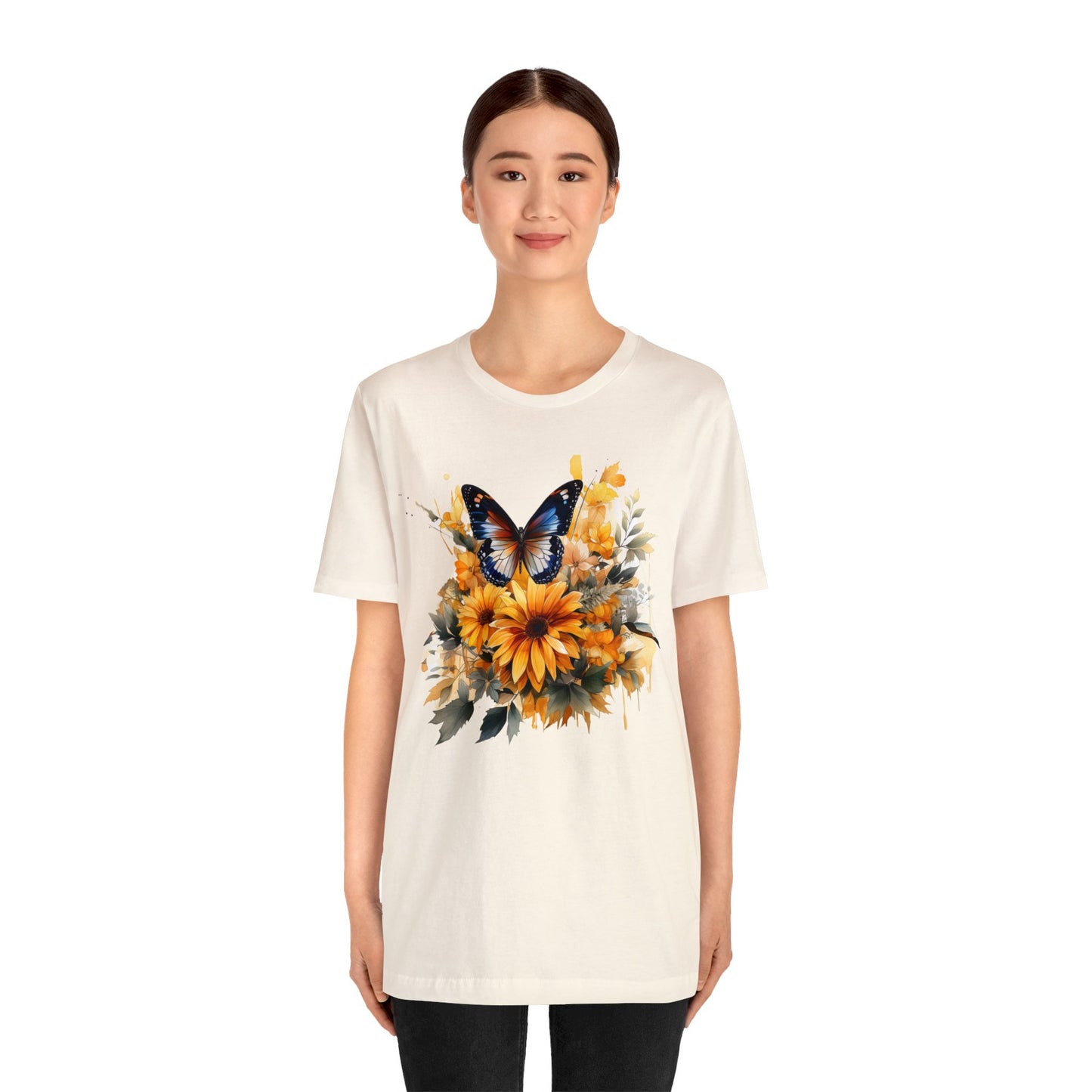 Butterfly sunflower shirt