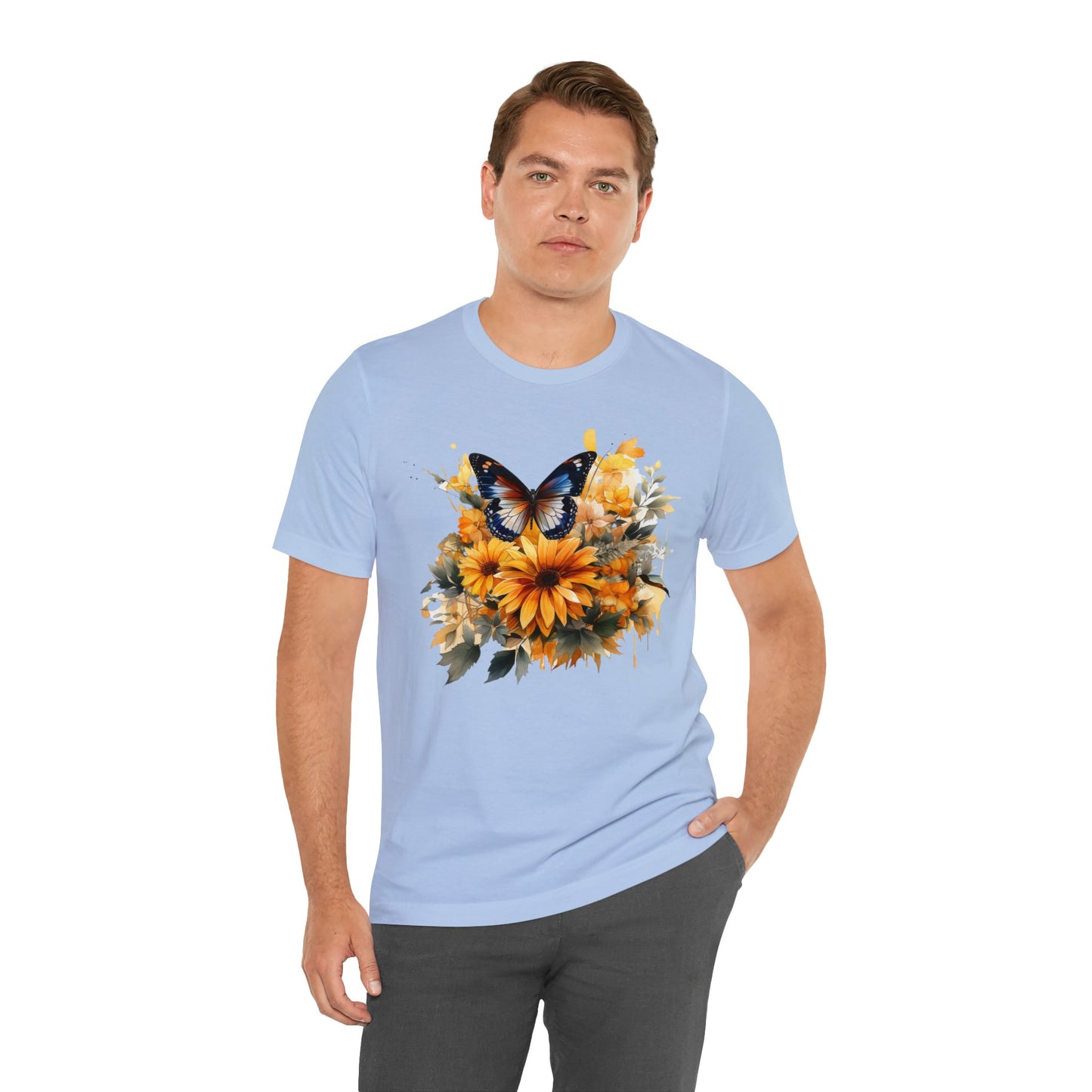 Butterfly sunflower shirt