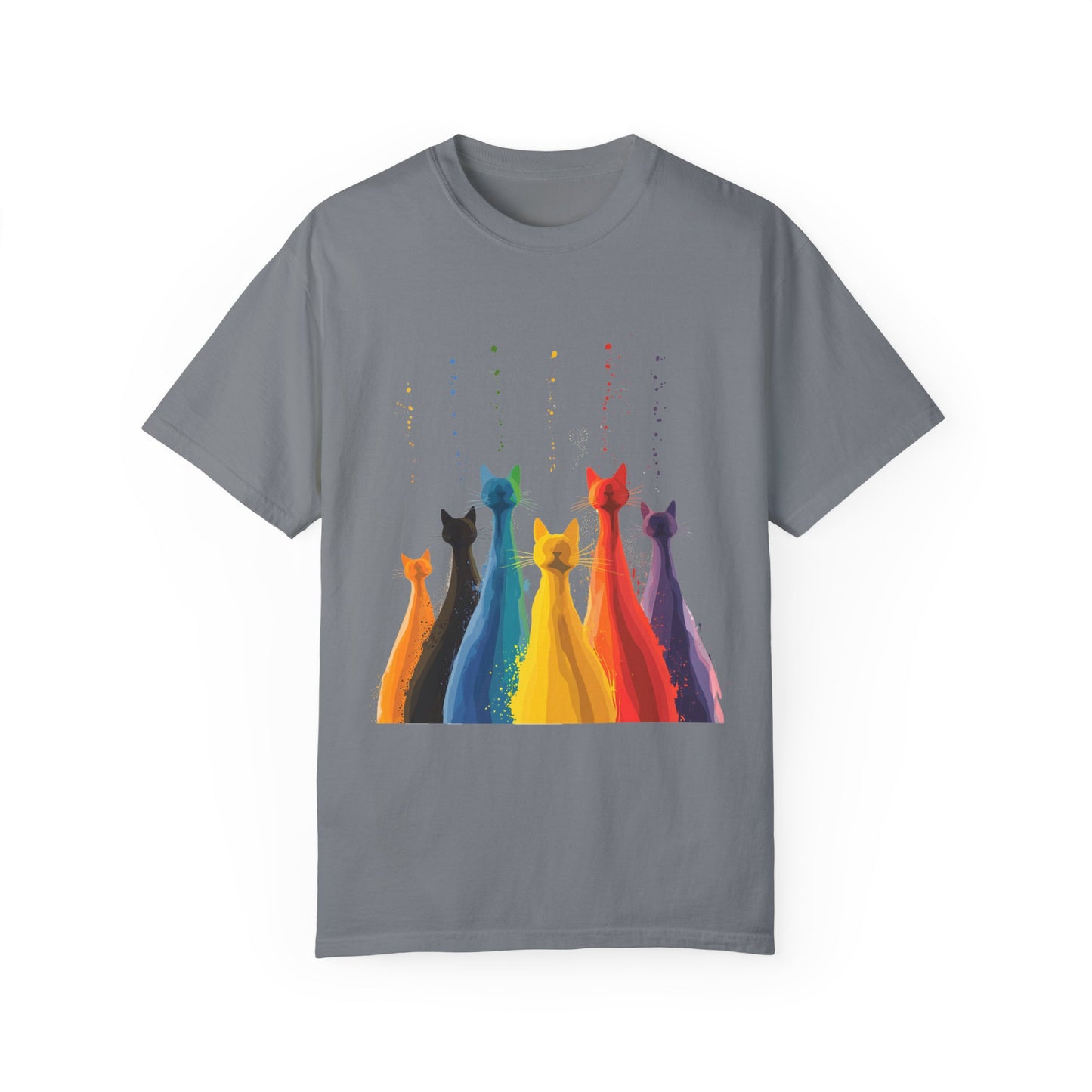 Cat Colorful Drip Shirt