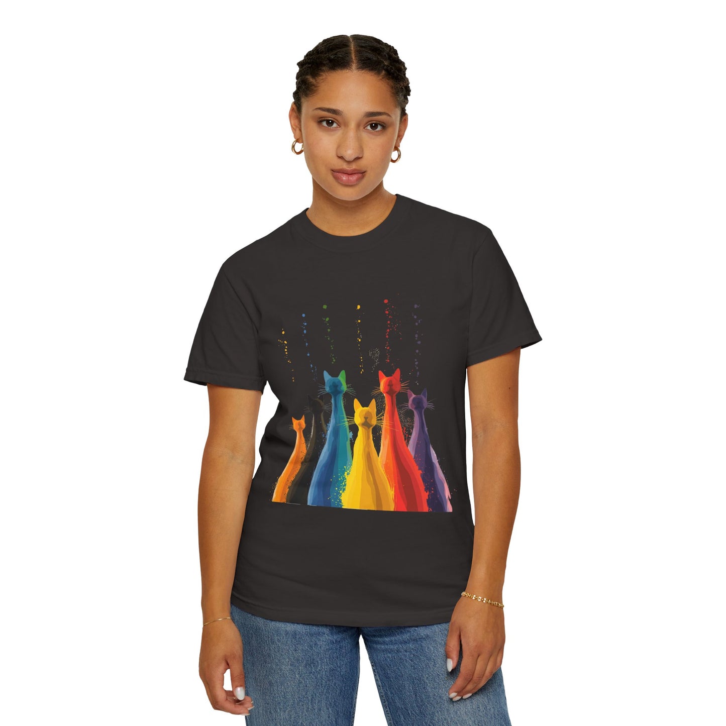 Cat Colorful Drip Shirt