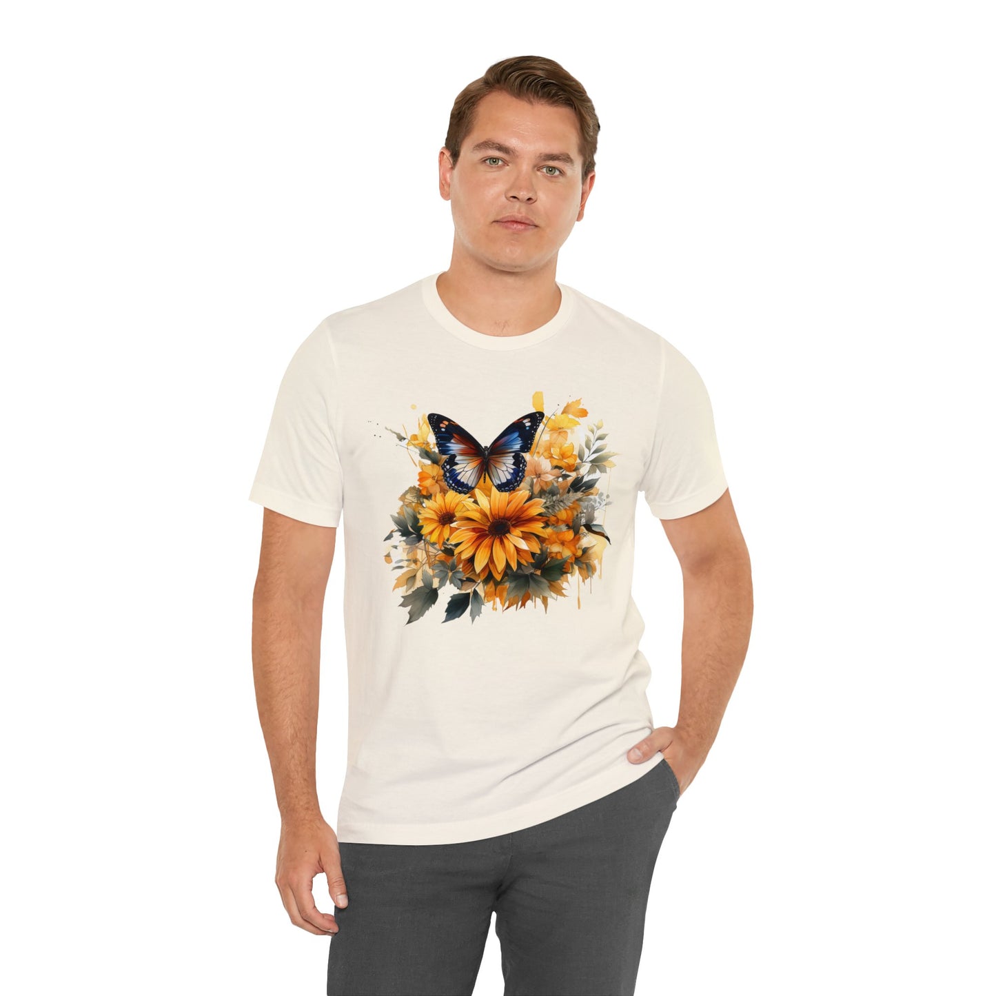 Butterfly sunflower shirt