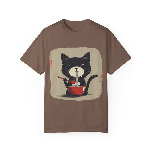 Cat Eating Ramen T-shirt