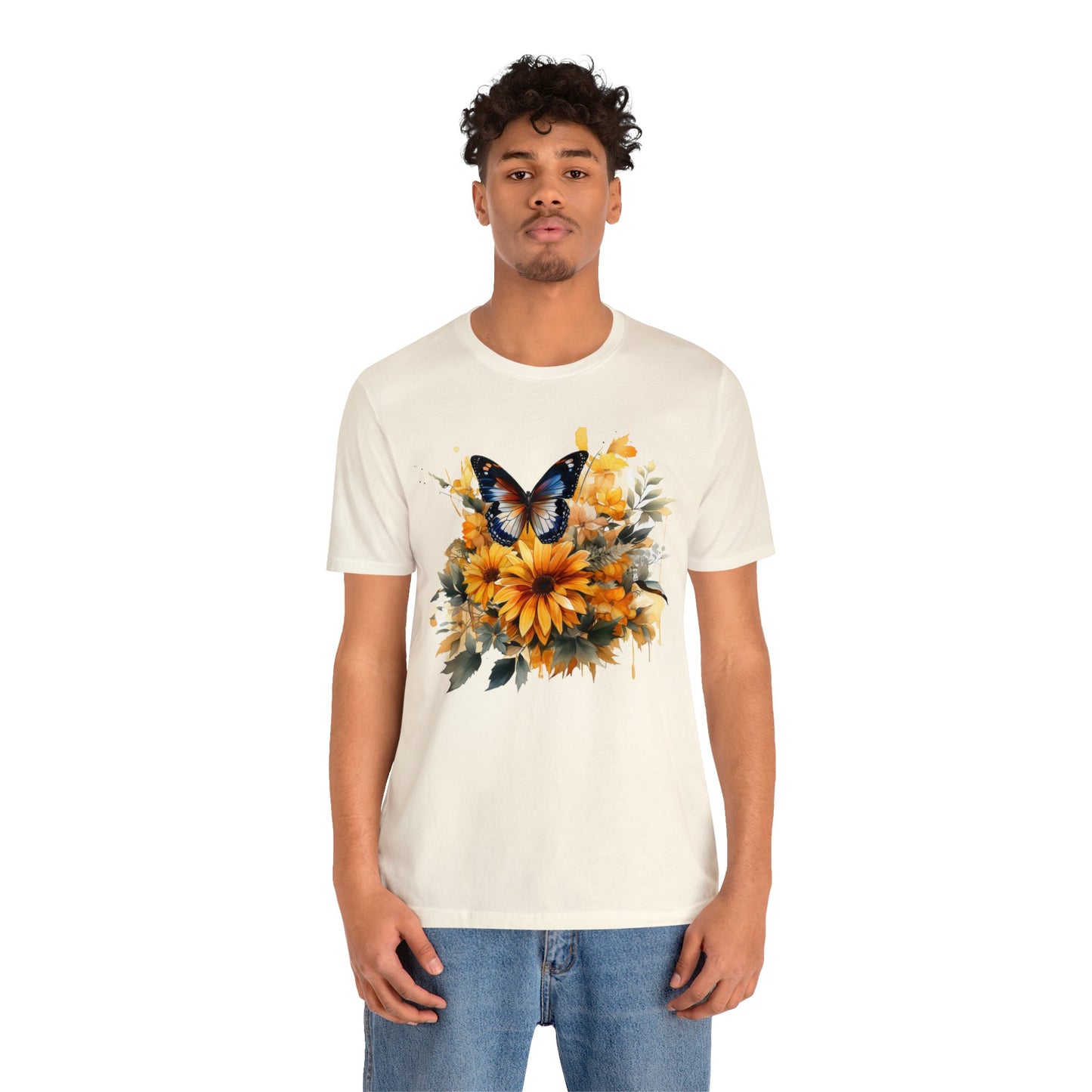 Butterfly sunflower shirt