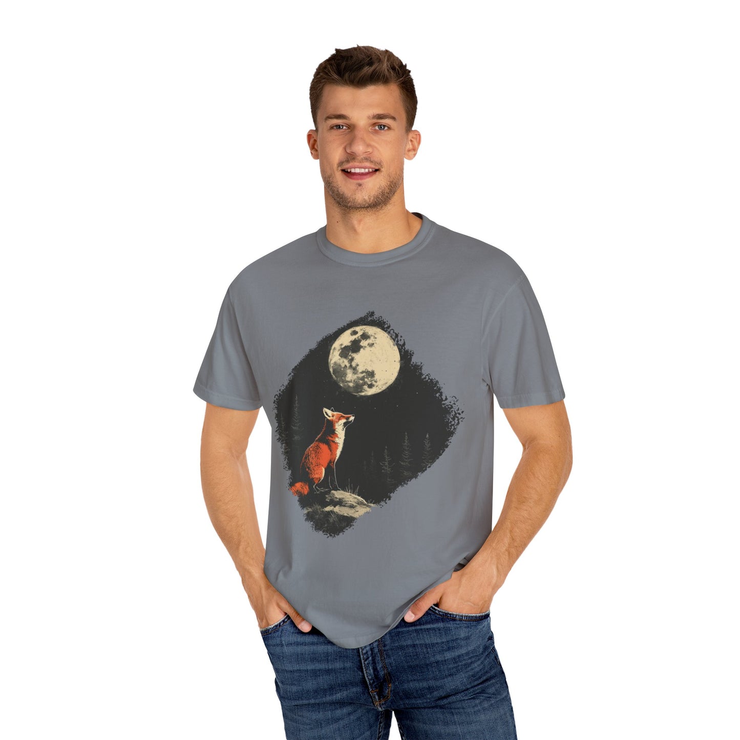 Fox under the moon shirt