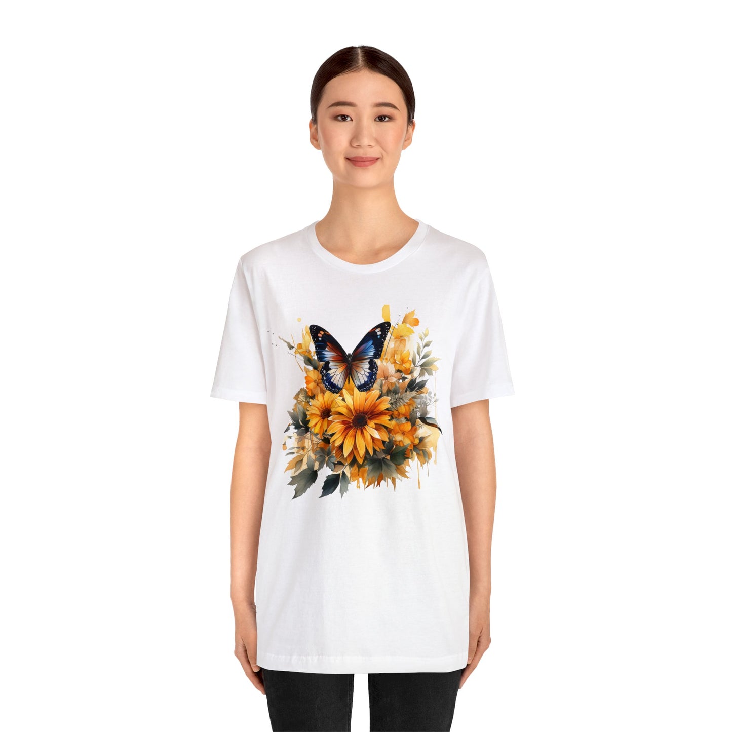 Butterfly sunflower shirt