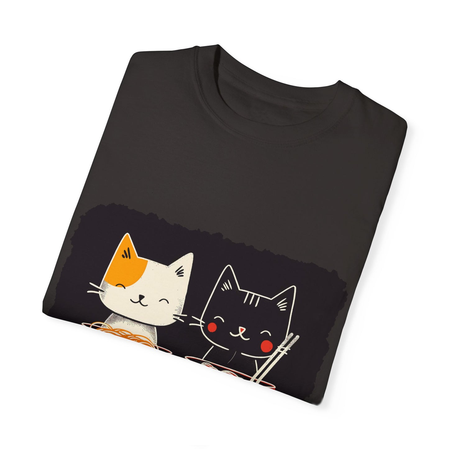 2 Cats Eating Ramen t-shirt