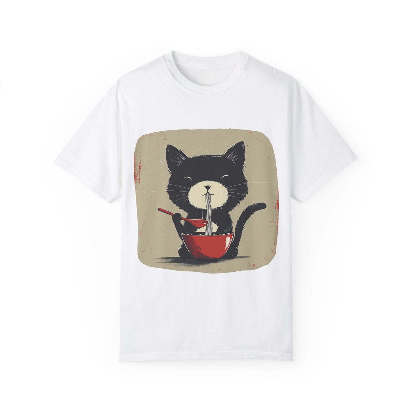 Cat Eating Ramen T-shirt