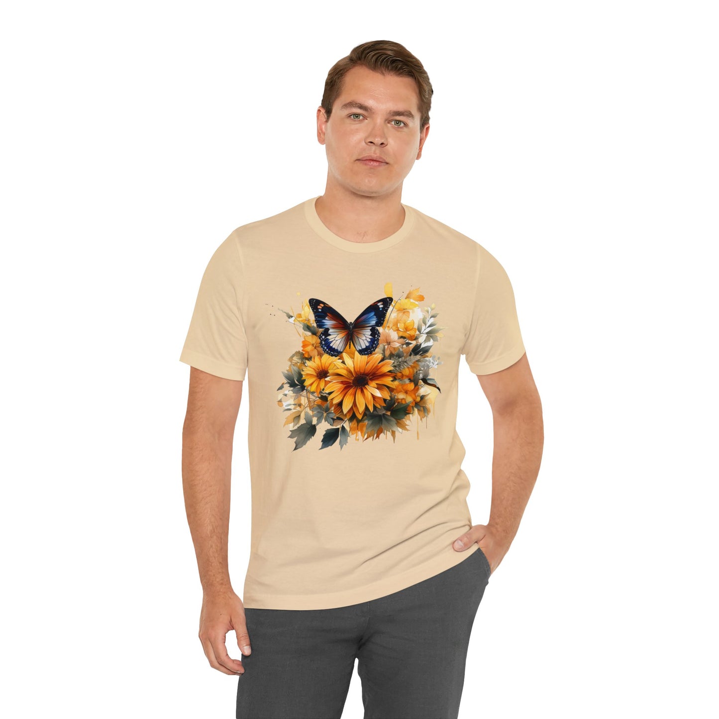 Butterfly sunflower shirt