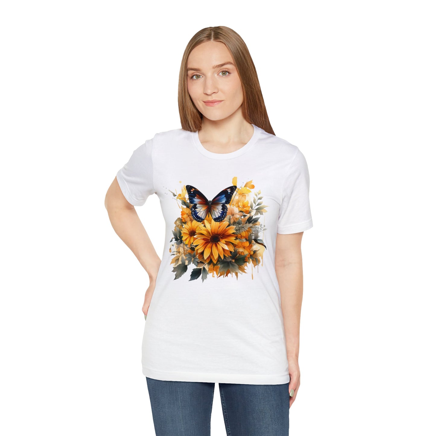 Butterfly sunflower shirt