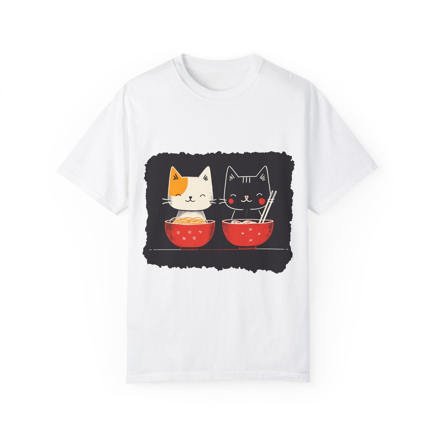 2 Cats Eating Ramen t-shirt