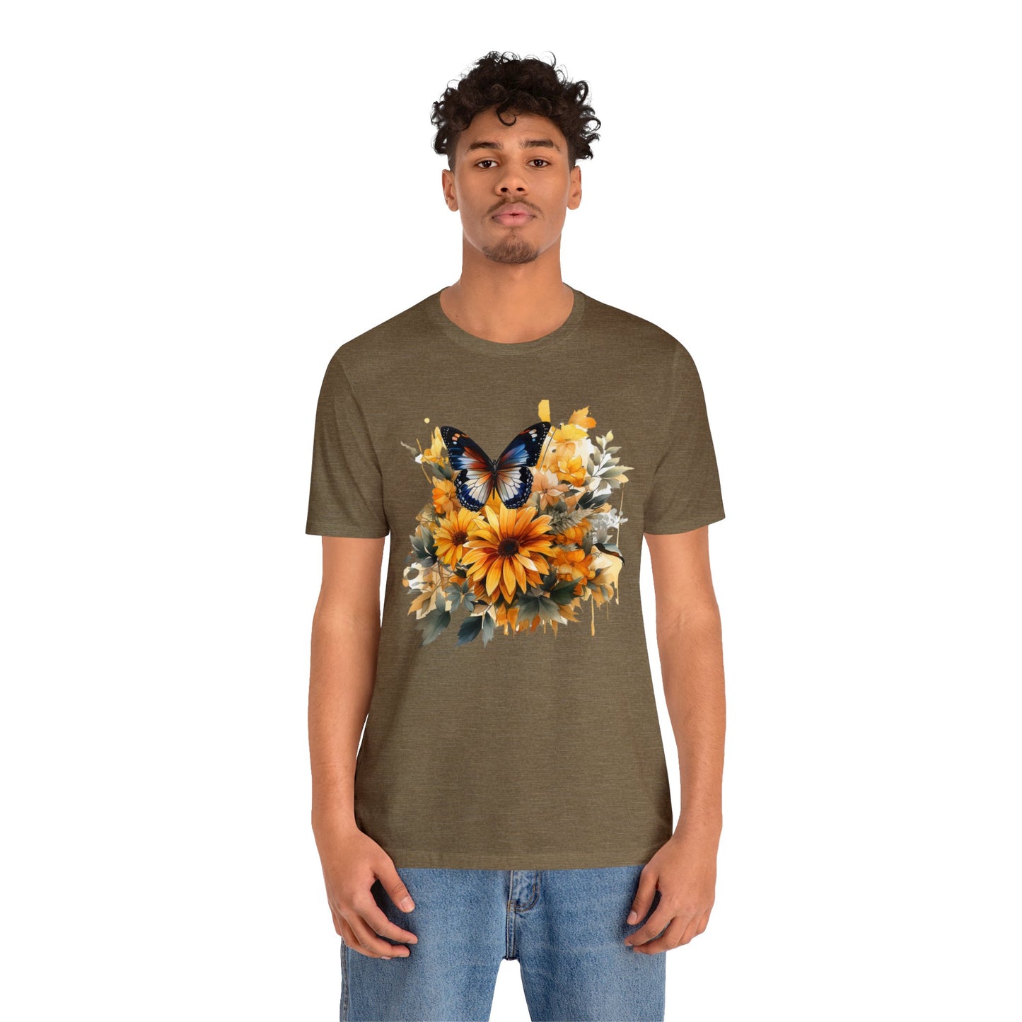 Butterfly sunflower shirt