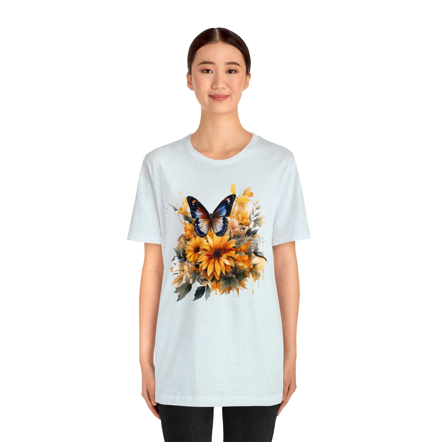 Butterfly sunflower shirt