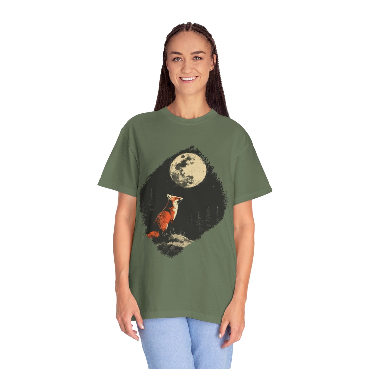 Fox under the moon shirt