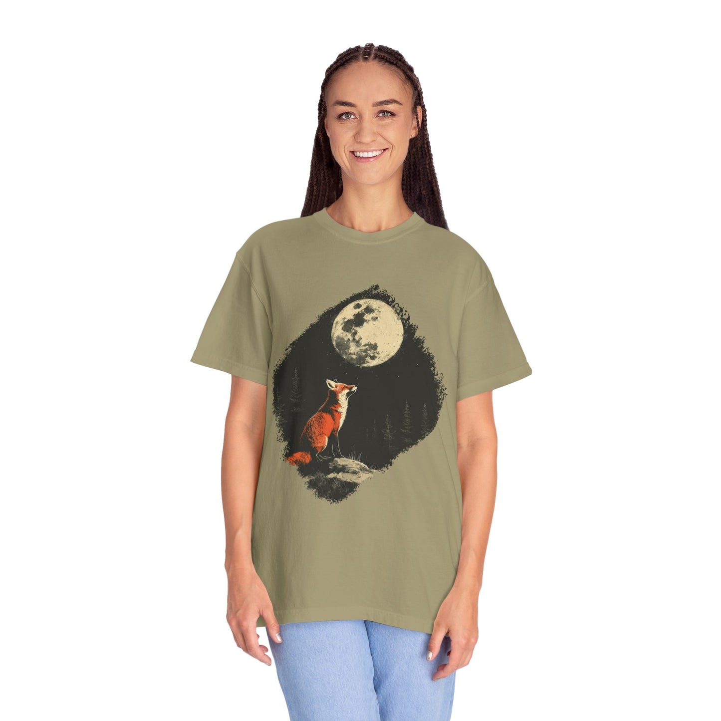 Fox under the moon shirt