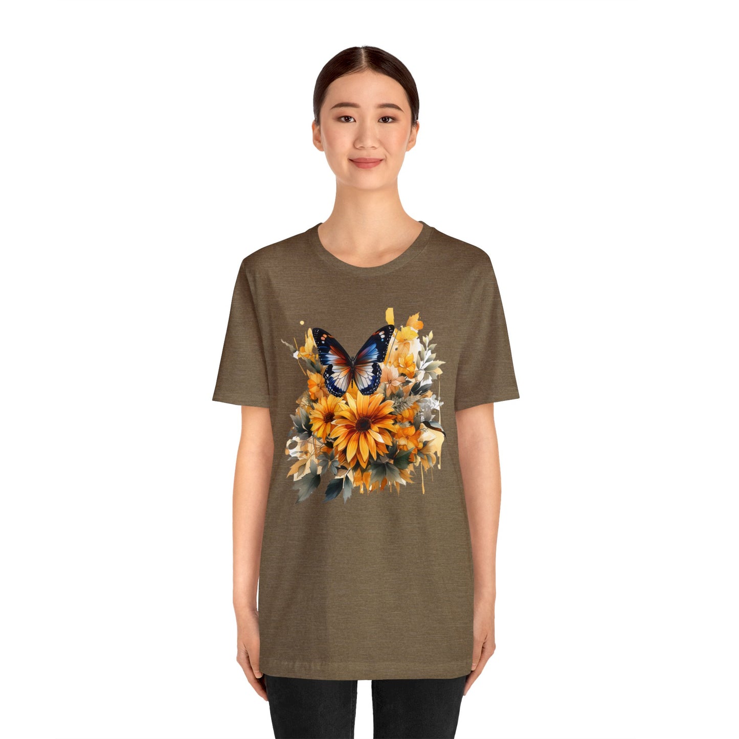 Butterfly sunflower shirt