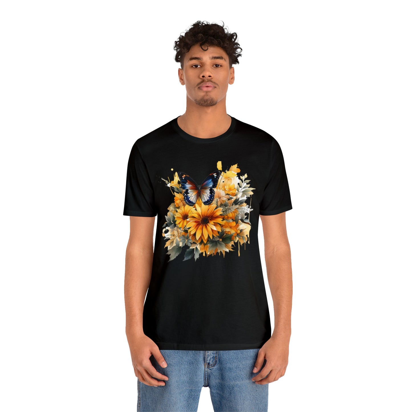 Butterfly sunflower shirt