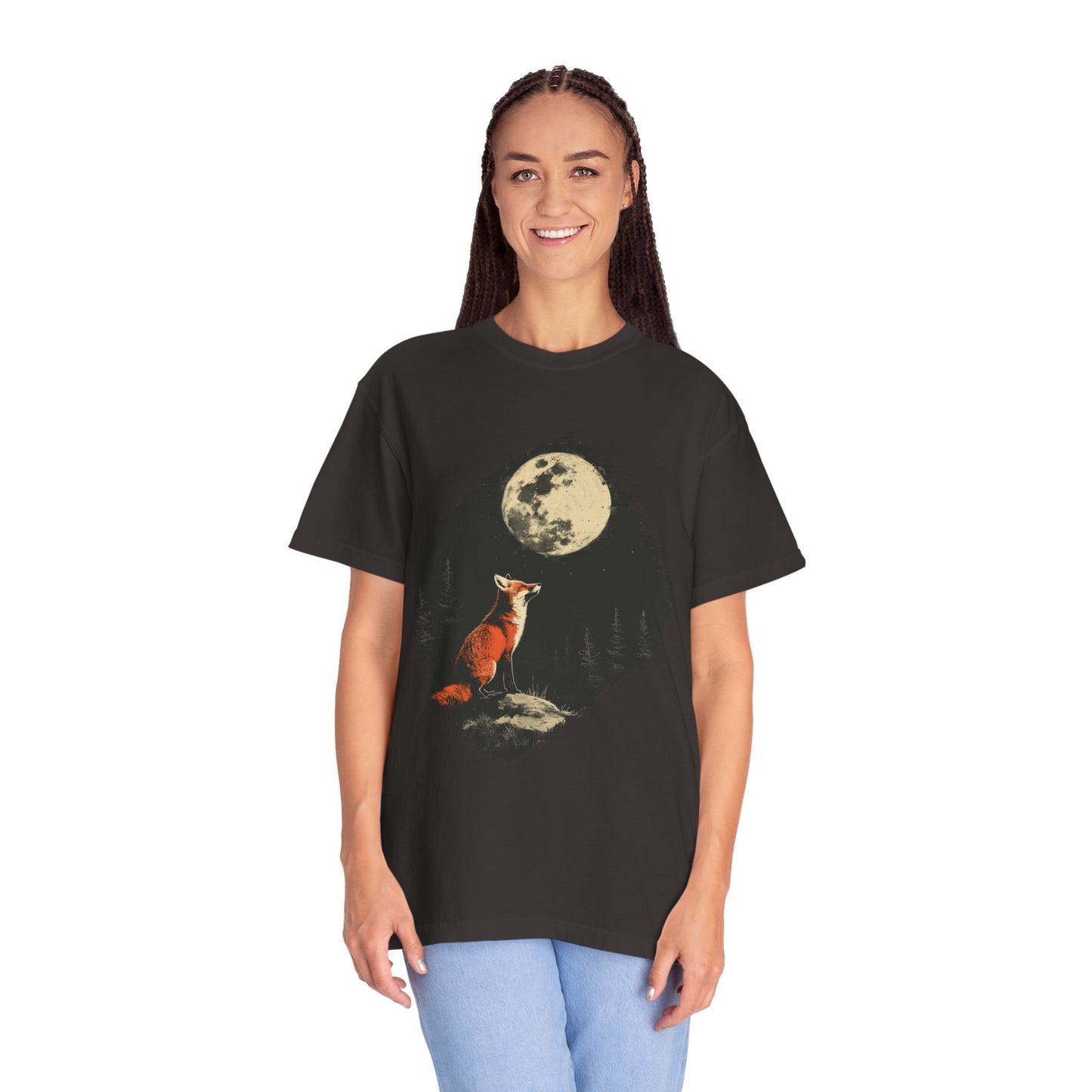 Fox under the moon shirt