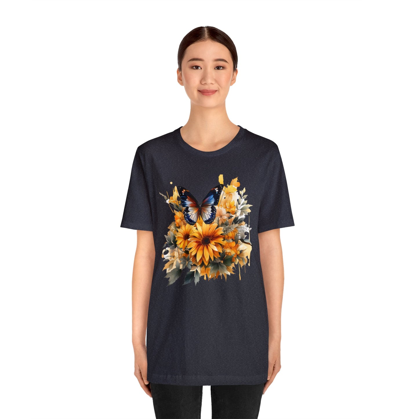 Butterfly sunflower shirt