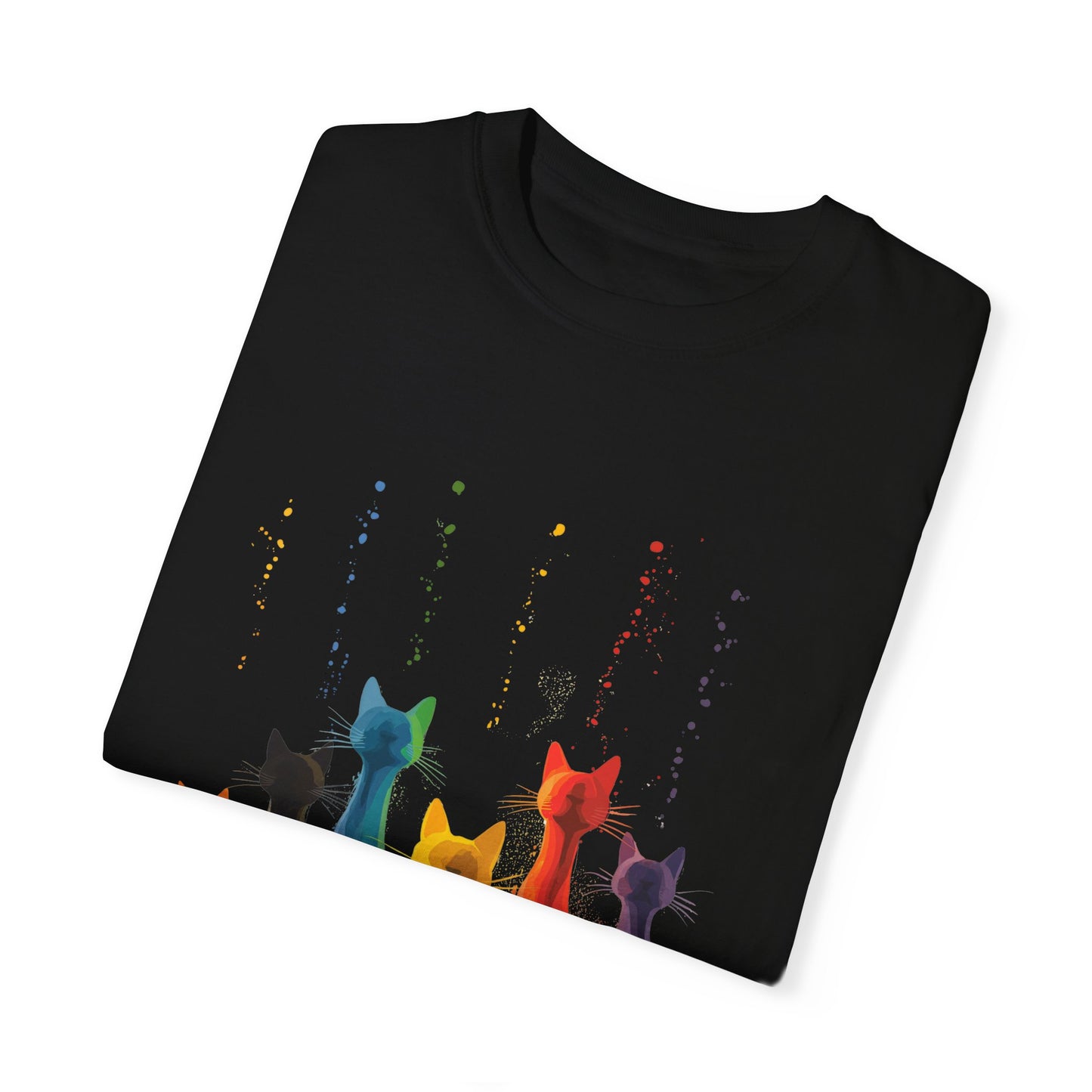 Cat Colorful Drip Shirt