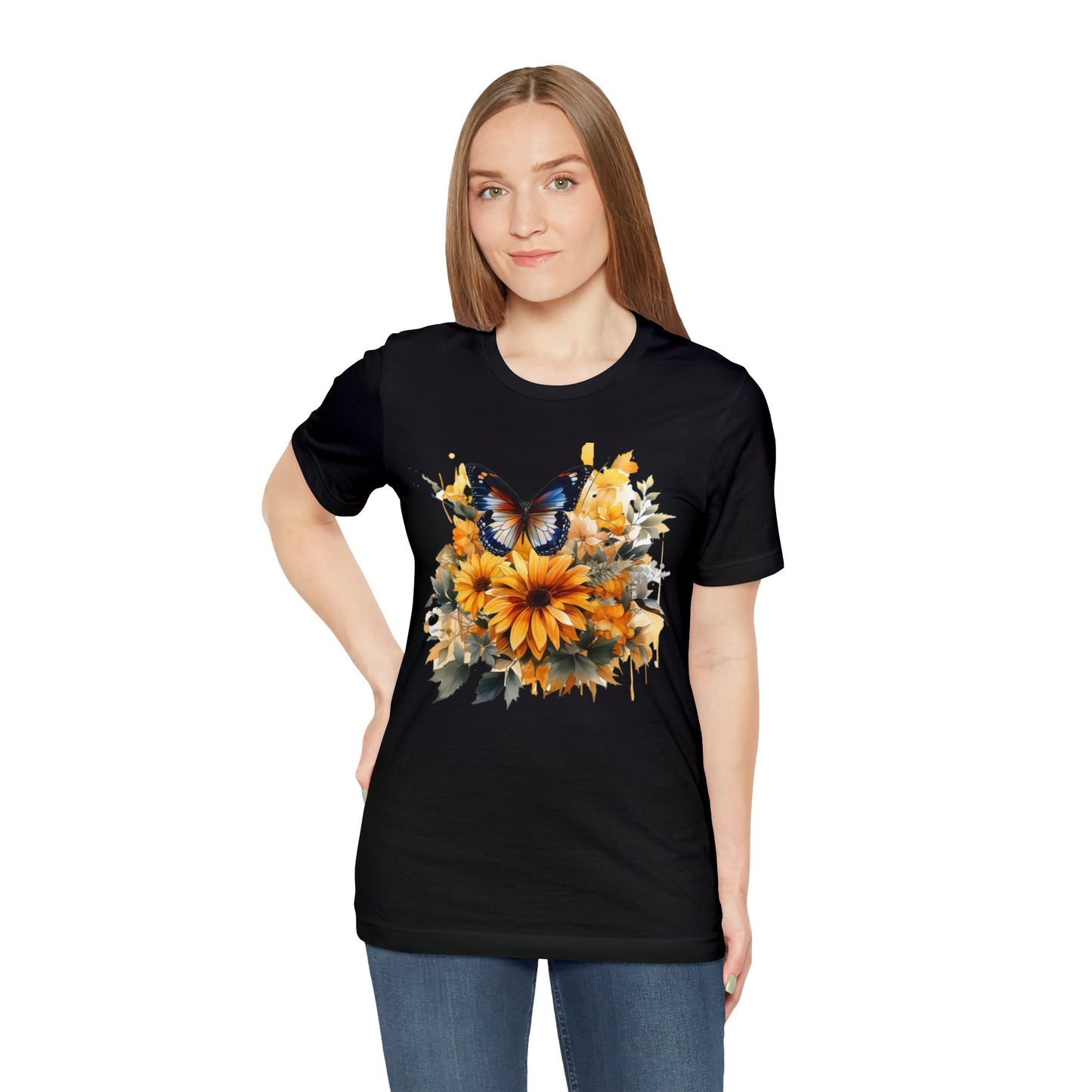 Butterfly sunflower shirt