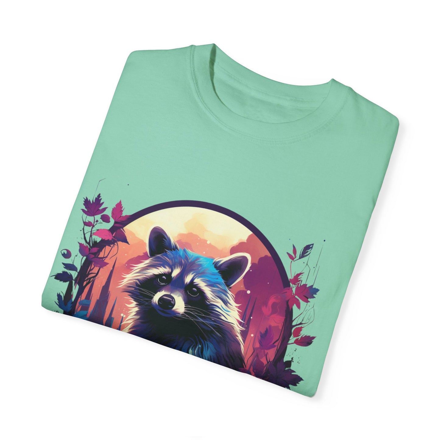 Raccoon, Cute, Purple, Shirt