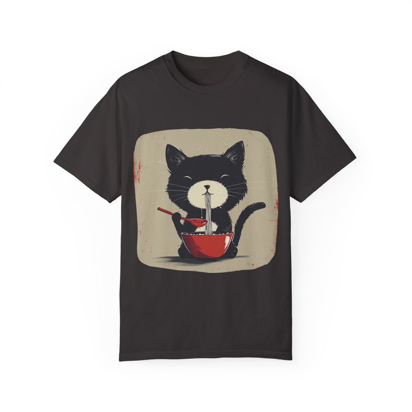 Cat Eating Ramen T-shirt