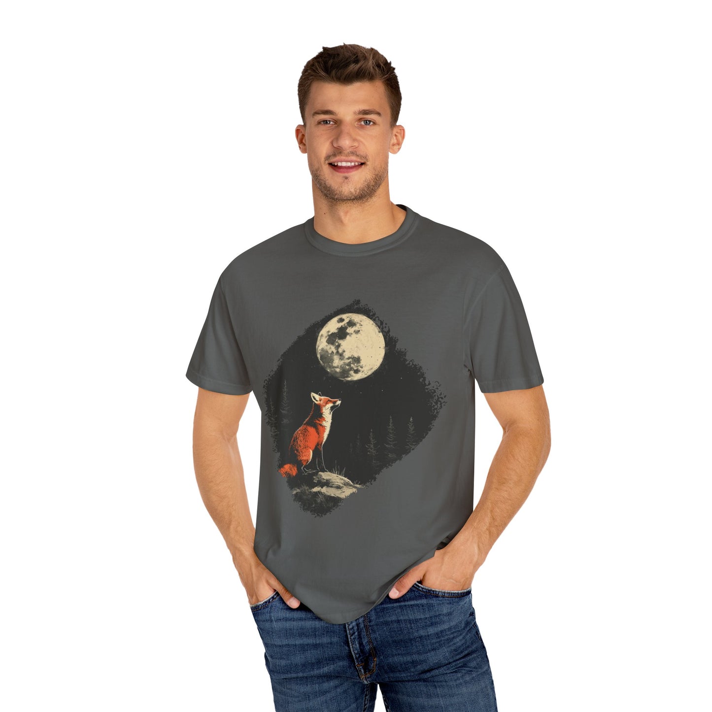 Fox under the moon shirt