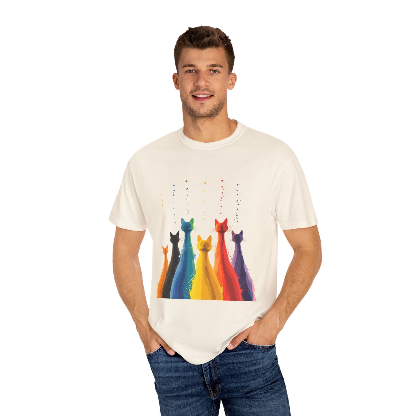 Cat Colorful Drip Shirt