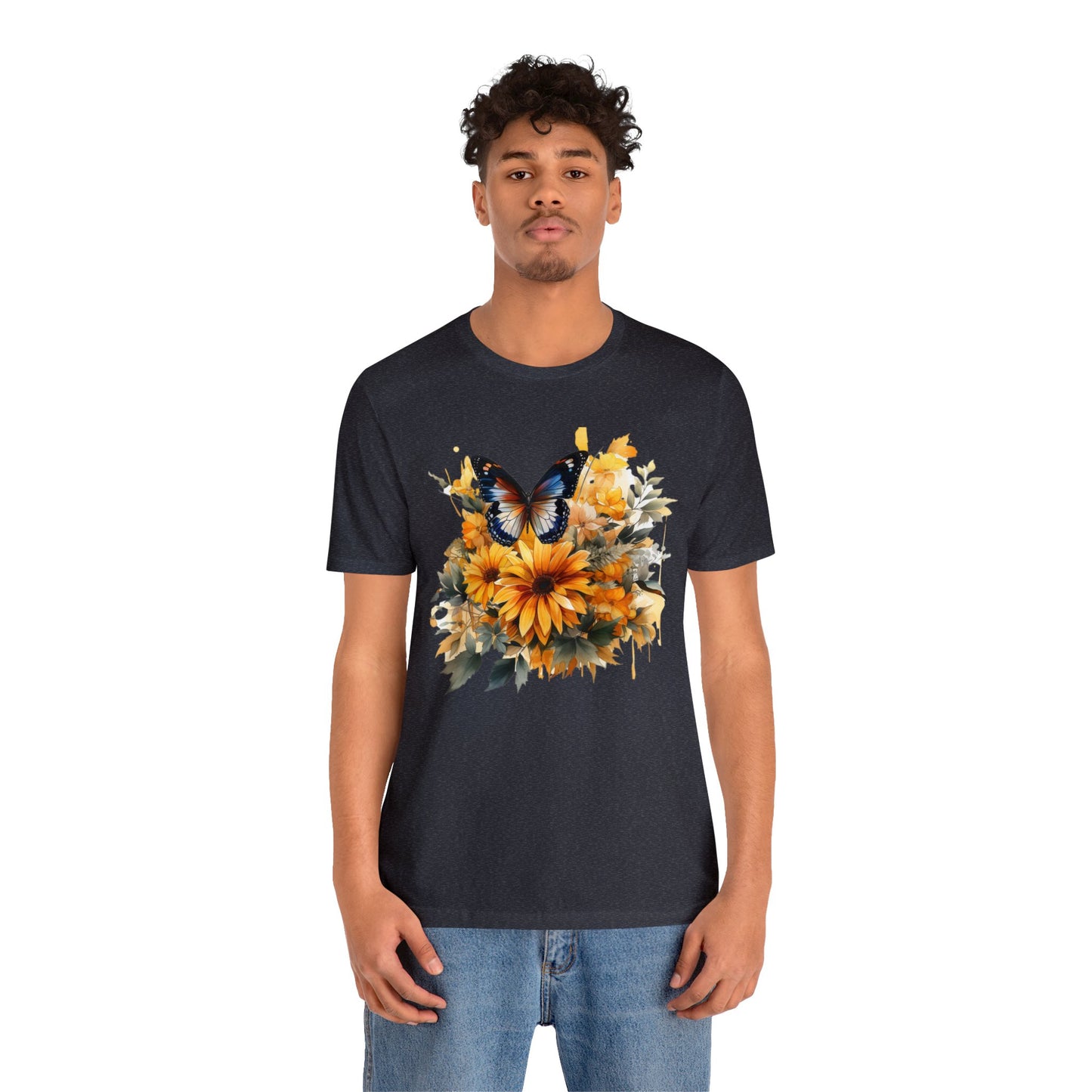 Butterfly sunflower shirt