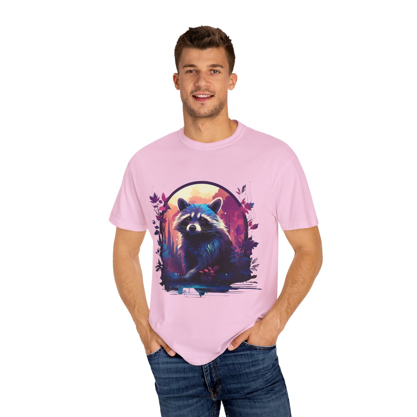 Raccoon, Cute, Purple, Shirt